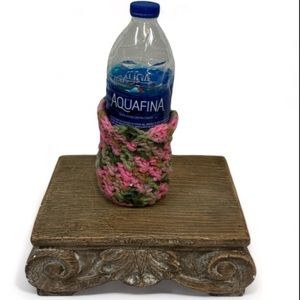 Handcrafted Pastel Tulip Crochet Koozie NWOT Handmade NEW